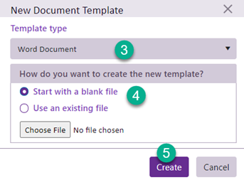 Create Word templates